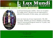 Lux Mundi - Oil burning candles